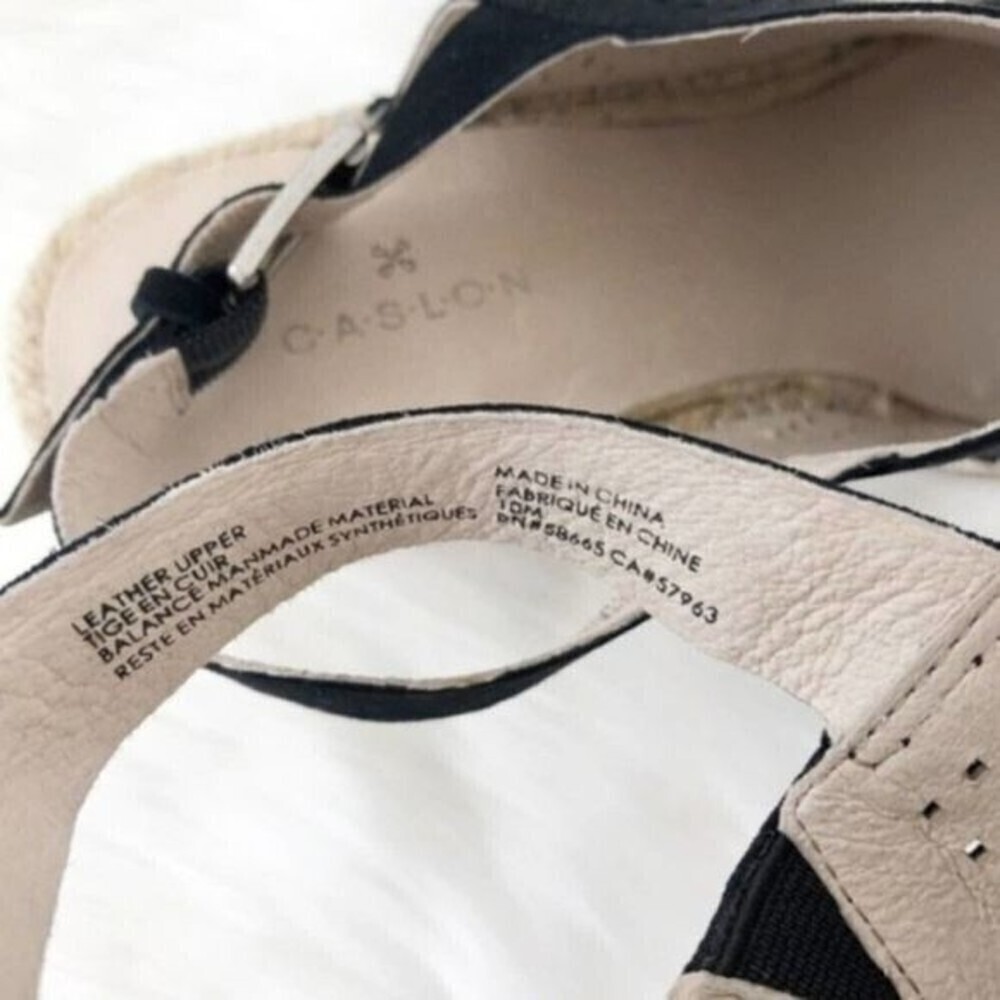 CASLON Sutton Slingback Wedge Black Sandal - Picture 7 of 8